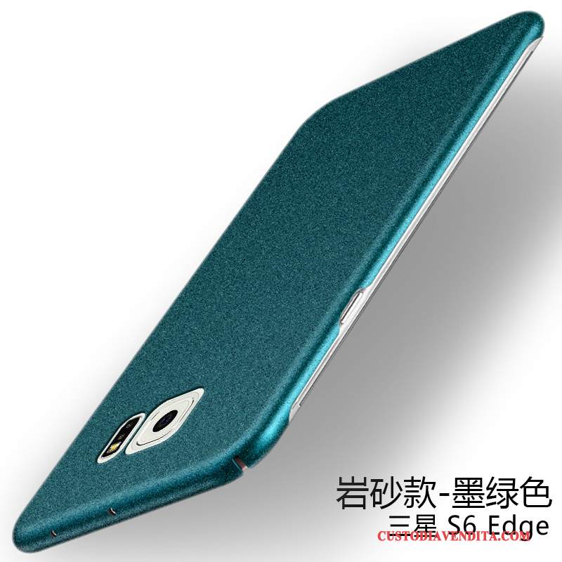 Custodia Samsung Galaxy S6 Edge Protezione Macchiati Sottile, Cover Samsung Galaxy S6 Edge Anti-caduta Nero