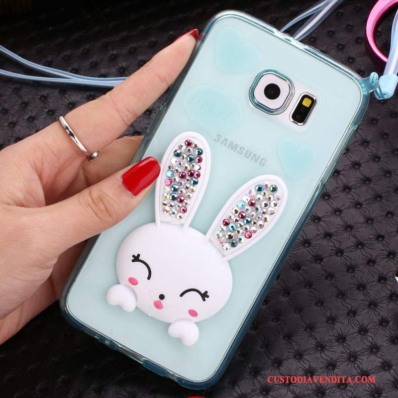 Custodia Samsung Galaxy S6 Edge + Protezione Telefono Porpora, Cover Samsung Galaxy S6 Edge + Ornamenti Appesi