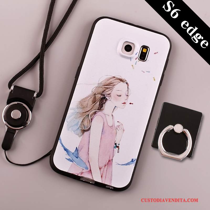 Custodia Samsung Galaxy S6 Edge Silicone Blutelefono, Cover Samsung Galaxy S6 Edge Protezione Tutto Incluso Tendenza