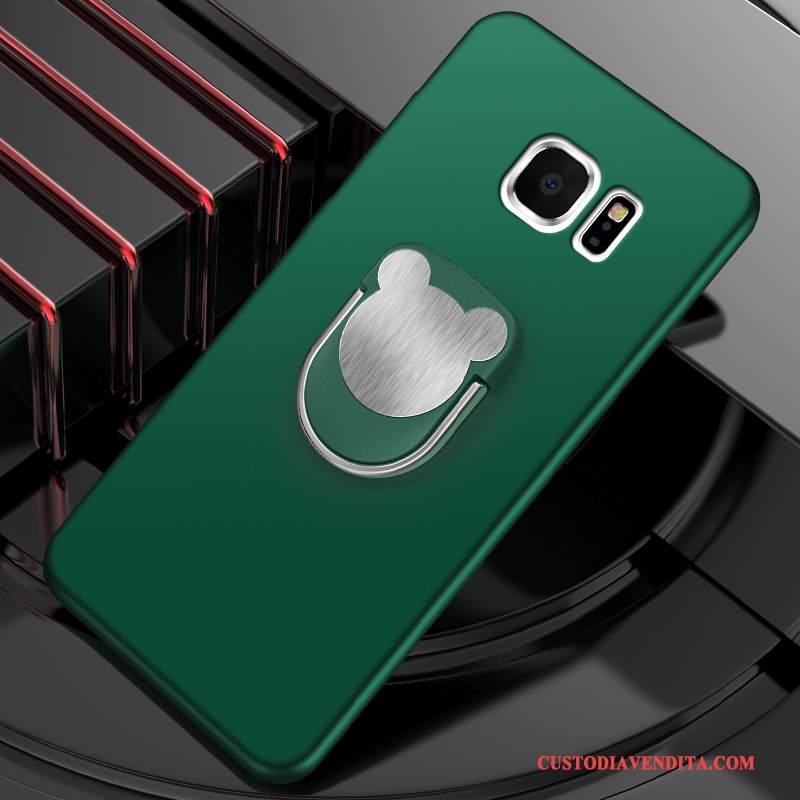 Custodia Samsung Galaxy S6 Edge + Silicone Verde Supporto, Cover Samsung Galaxy S6 Edge + Protezione Autotelefono