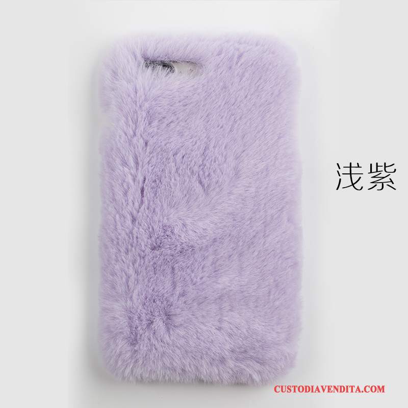 Custodia Samsung Galaxy S6 Edge + Telefono Morbido, Cover Samsung Galaxy S6 Edge + Pelliccia Di Coniglio Rosa