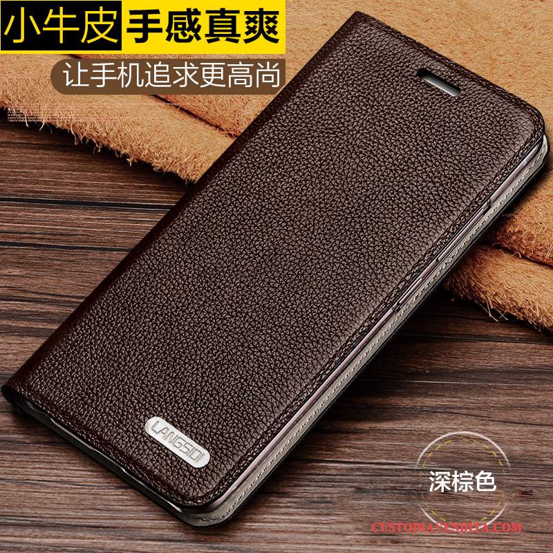 Custodia Samsung Galaxy S6 Folio Anti-caduta Morbido, Cover Samsung Galaxy S6 Pelle Muccatelefono