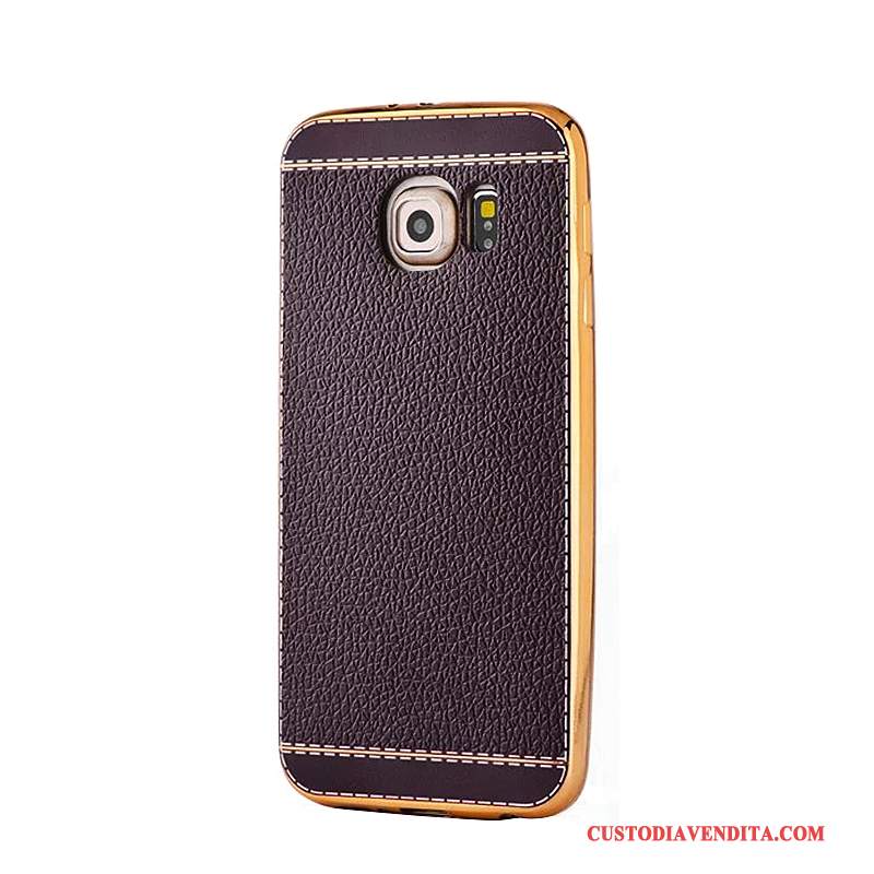 Custodia Samsung Galaxy S6 Pelle Affari Rosso, Cover Samsung Galaxy S6 Protezione Telefono Tendenza