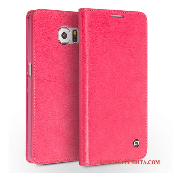 Custodia Samsung Galaxy S6 Pelle Rossotelefono, Cover Samsung Galaxy S6 Protezione Affari