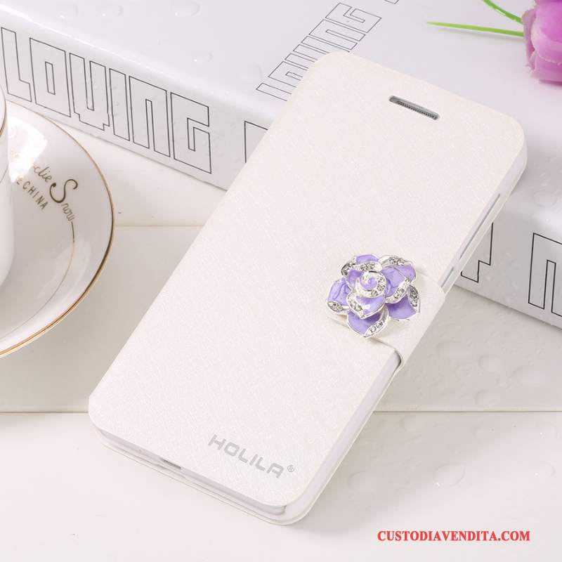 Custodia Samsung Galaxy S6 Pelle Tendenza Bianco, Cover Samsung Galaxy S6 Folio Nuovotelefono