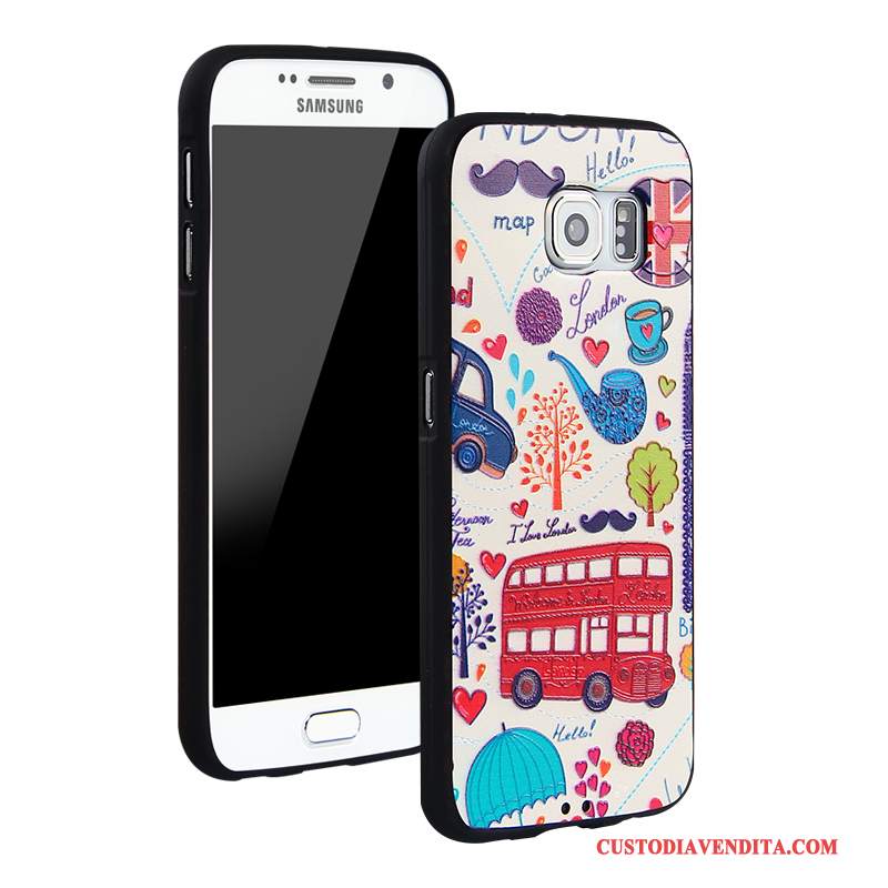 Custodia Samsung Galaxy S6 Protezione Anti-caduta Tendenza, Cover Samsung Galaxy S6 Cartone Animato Tutto Incluso Blu