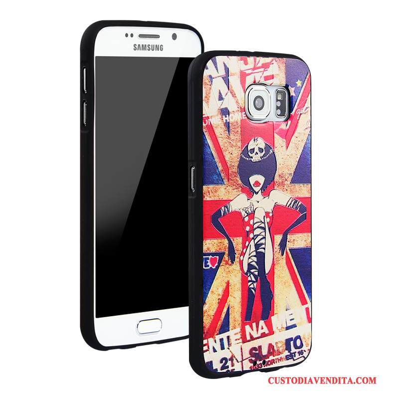 Custodia Samsung Galaxy S6 Protezione Anti-caduta Tendenza, Cover Samsung Galaxy S6 Cartone Animato Tutto Incluso Blu