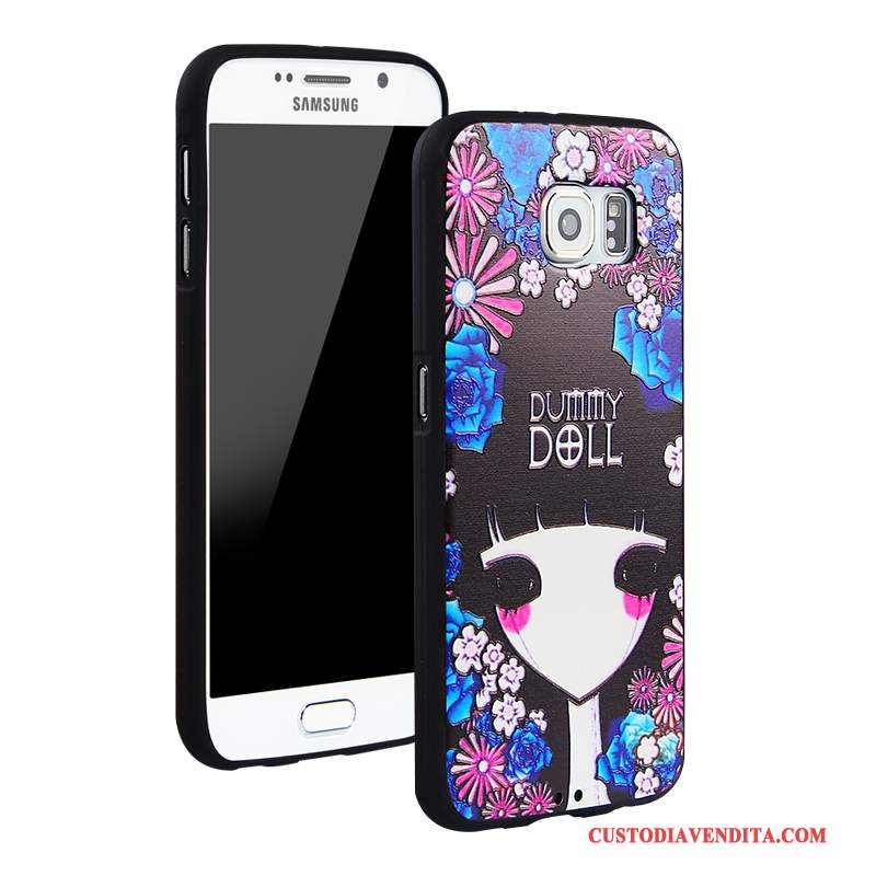 Custodia Samsung Galaxy S6 Protezione Anti-caduta Tendenza, Cover Samsung Galaxy S6 Cartone Animato Tutto Incluso Blu