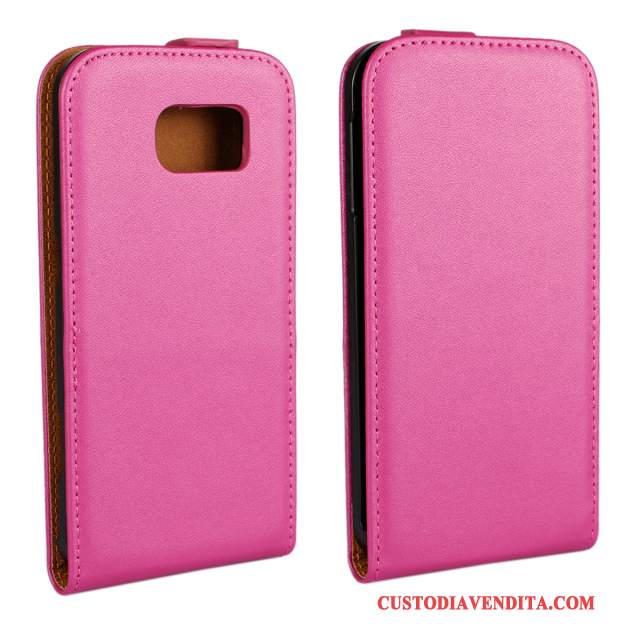 Custodia Samsung Galaxy S6 Protezione Rosa, Cover Samsung Galaxy S6 Pelle