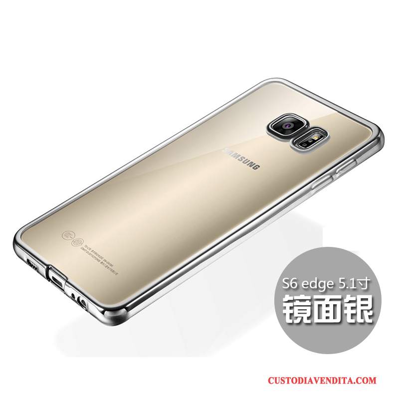 Custodia Samsung Galaxy S6 Silicone Anti-caduta Morbido, Cover Samsung Galaxy S6 Protezione Telefono Oro