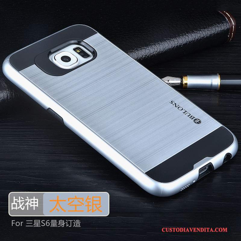 Custodia Samsung Galaxy S6 Silicone Coperchio Posteriore Anti-caduta, Cover Samsung Galaxy S6 Protezione Nuovo Grigio