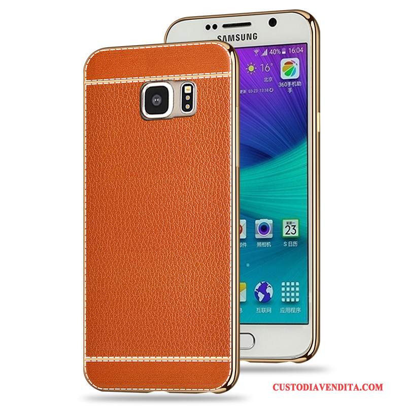 Custodia Samsung Galaxy S6 Silicone Modello Morbido, Cover Samsung Galaxy S6 Protezione Placcatura Rosso