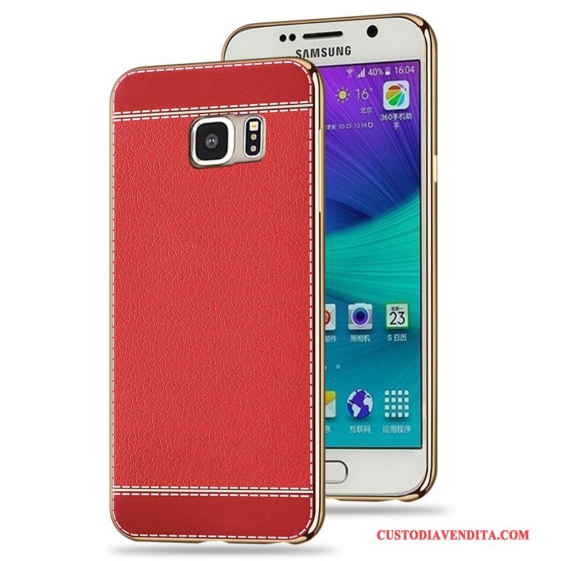 Custodia Samsung Galaxy S6 Silicone Modello Morbido, Cover Samsung Galaxy S6 Protezione Placcatura Rosso