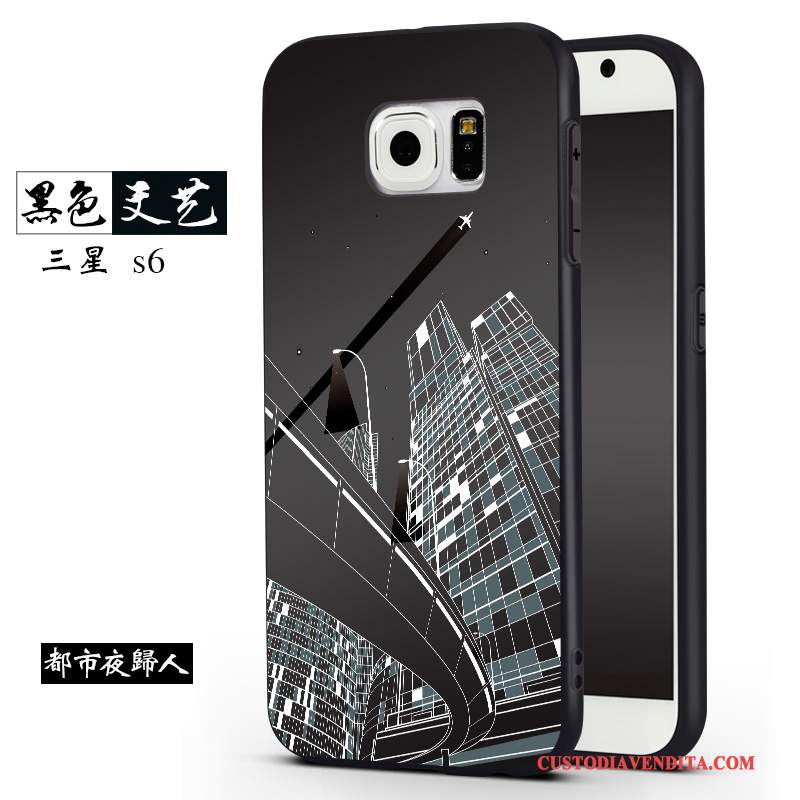 Custodia Samsung Galaxy S6 Silicone Telefono Grigio, Cover Samsung Galaxy S6 Creativo Di Personalità Anti-caduta