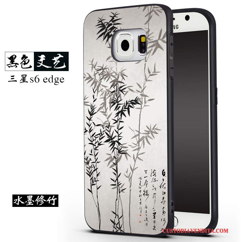 Custodia Samsung Galaxy S6 Silicone Telefono Grigio, Cover Samsung Galaxy S6 Creativo Di Personalità Anti-caduta