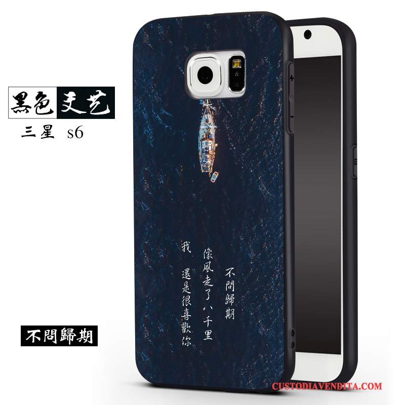 Custodia Samsung Galaxy S6 Silicone Telefono Grigio, Cover Samsung Galaxy S6 Creativo Di Personalità Anti-caduta