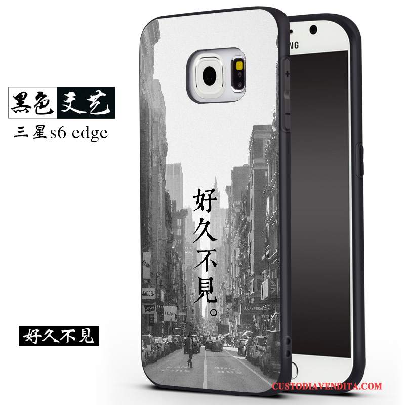 Custodia Samsung Galaxy S6 Silicone Telefono Grigio, Cover Samsung Galaxy S6 Creativo Di Personalità Anti-caduta