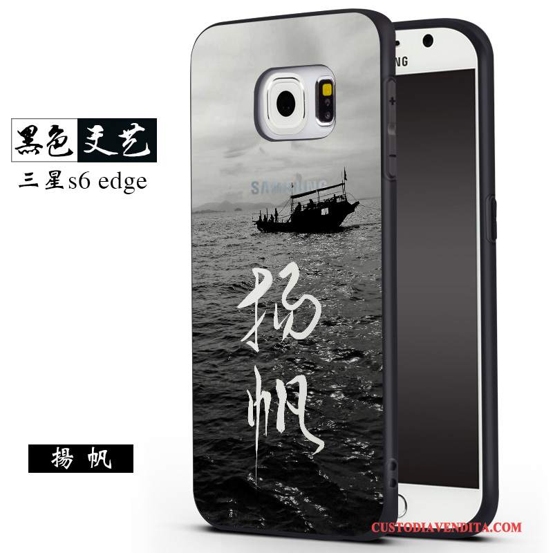 Custodia Samsung Galaxy S6 Silicone Telefono Grigio, Cover Samsung Galaxy S6 Creativo Di Personalità Anti-caduta