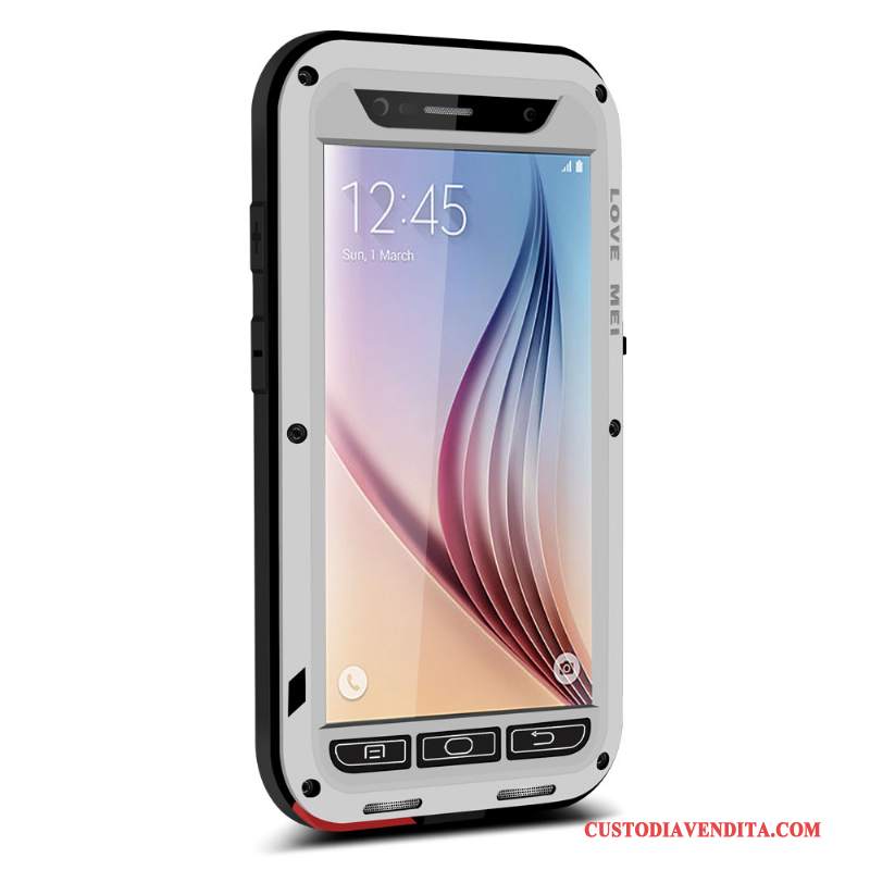 Custodia Samsung Galaxy S6 Silicone Tutto Incluso Tre Difese, Cover Samsung Galaxy S6 Protezione Morbido Anti-caduta