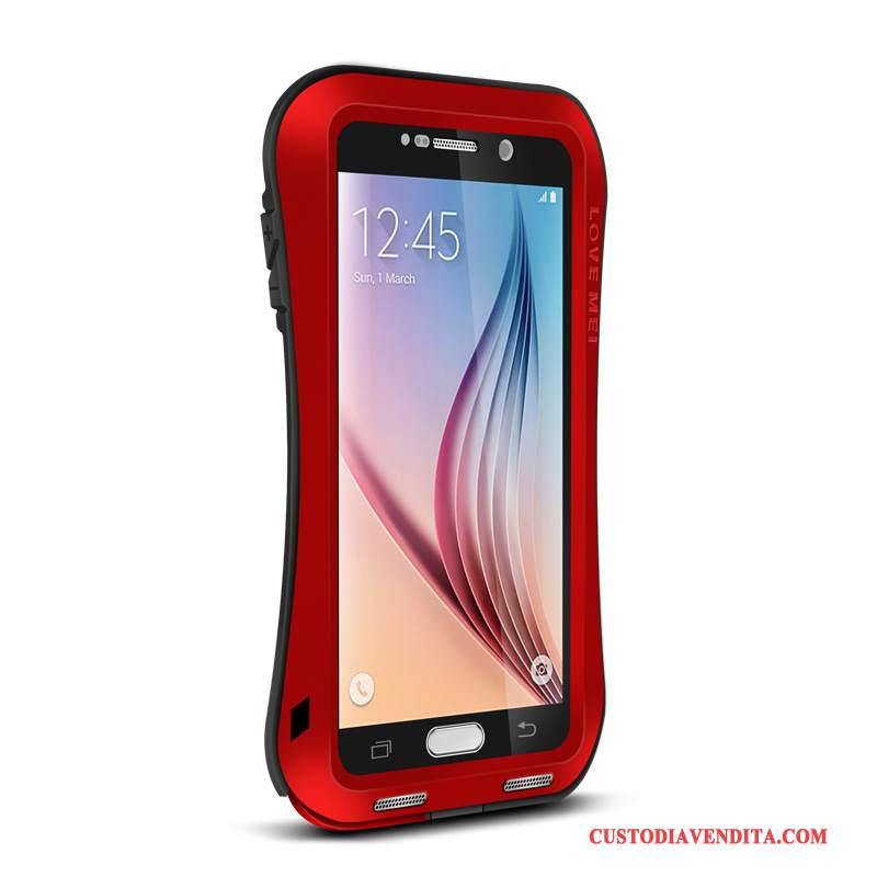 Custodia Samsung Galaxy S6 Silicone Tutto Incluso Tre Difese, Cover Samsung Galaxy S6 Protezione Morbido Anti-caduta