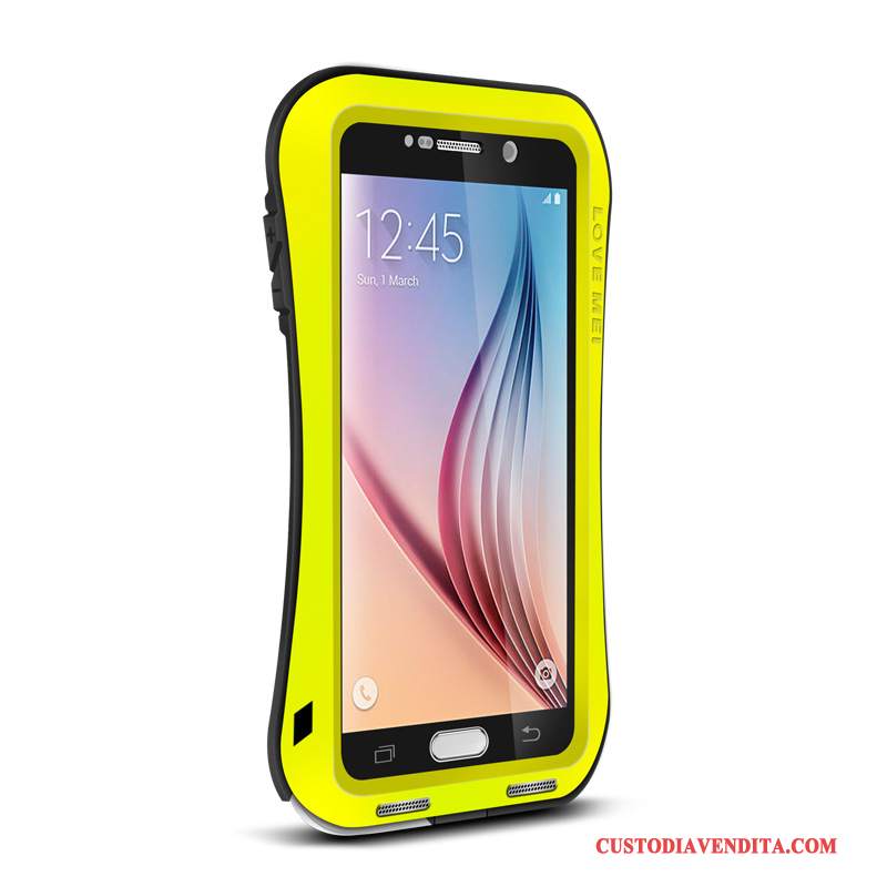 Custodia Samsung Galaxy S6 Silicone Tutto Incluso Tre Difese, Cover Samsung Galaxy S6 Protezione Morbido Anti-caduta