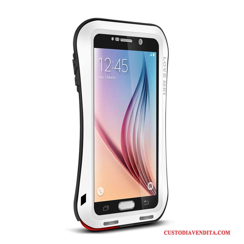 Custodia Samsung Galaxy S6 Silicone Tutto Incluso Tre Difese, Cover Samsung Galaxy S6 Protezione Morbido Anti-caduta