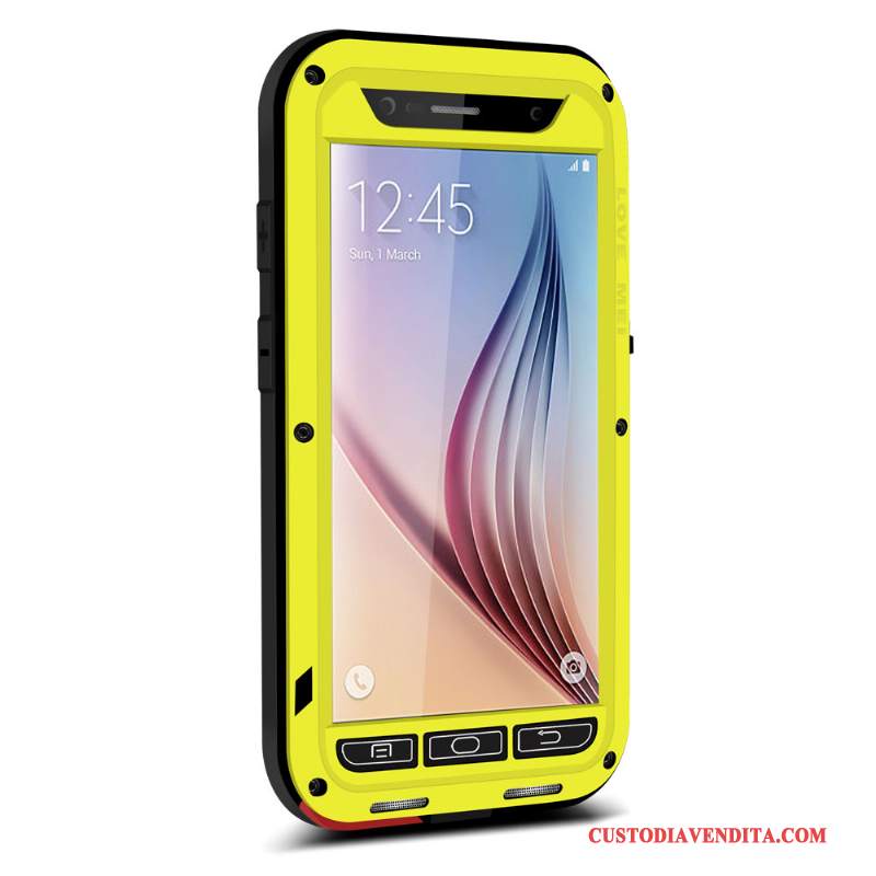 Custodia Samsung Galaxy S6 Silicone Tutto Incluso Tre Difese, Cover Samsung Galaxy S6 Protezione Morbido Anti-caduta