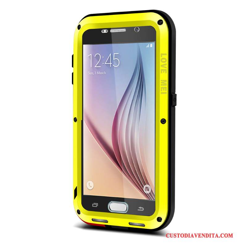 Custodia Samsung Galaxy S6 Silicone Tutto Incluso Tre Difese, Cover Samsung Galaxy S6 Protezione Morbido Anti-caduta