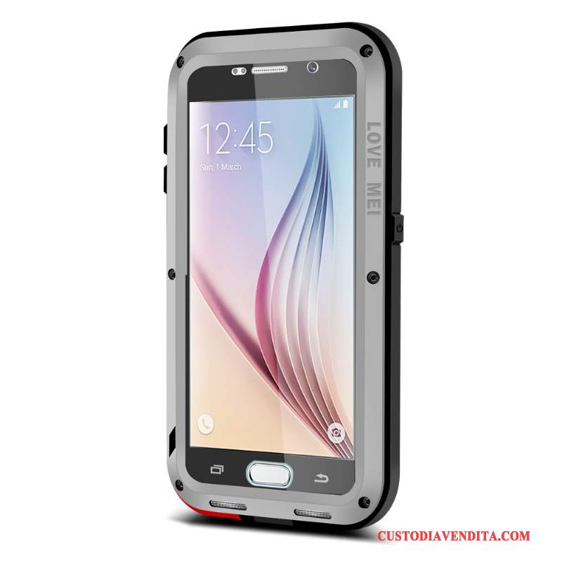 Custodia Samsung Galaxy S6 Silicone Tutto Incluso Tre Difese, Cover Samsung Galaxy S6 Protezione Morbido Anti-caduta