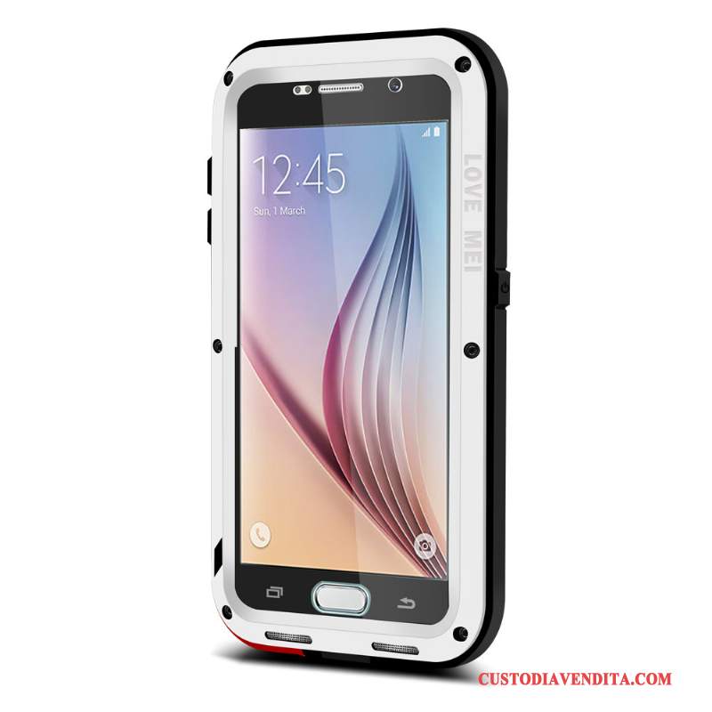 Custodia Samsung Galaxy S6 Silicone Tutto Incluso Tre Difese, Cover Samsung Galaxy S6 Protezione Morbido Anti-caduta