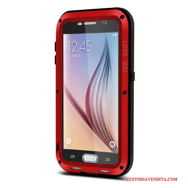 Custodia Samsung Galaxy S6 Silicone Tutto Incluso Tre Difese, Cover Samsung Galaxy S6 Protezione Morbido Anti-caduta