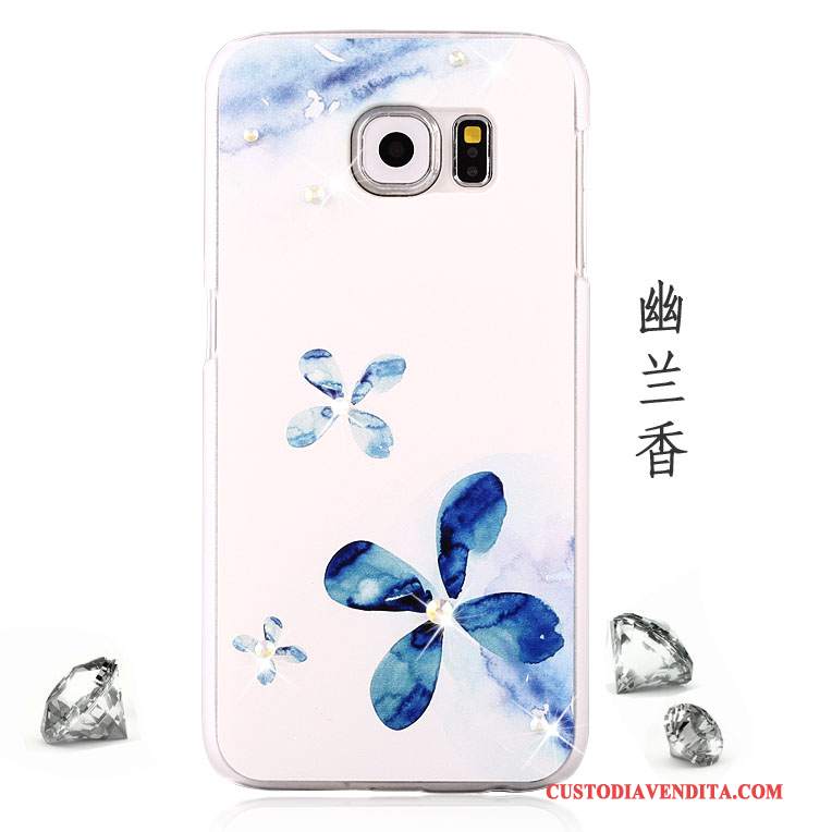 Custodia Samsung Galaxy S6 Strass Anti-cadutatelefono, Cover Samsung Galaxy S6 Colore Tendenza Porpora