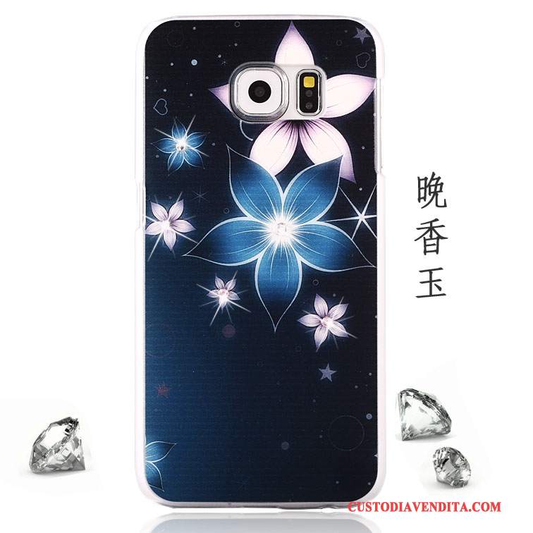 Custodia Samsung Galaxy S6 Strass Anti-cadutatelefono, Cover Samsung Galaxy S6 Colore Tendenza Porpora