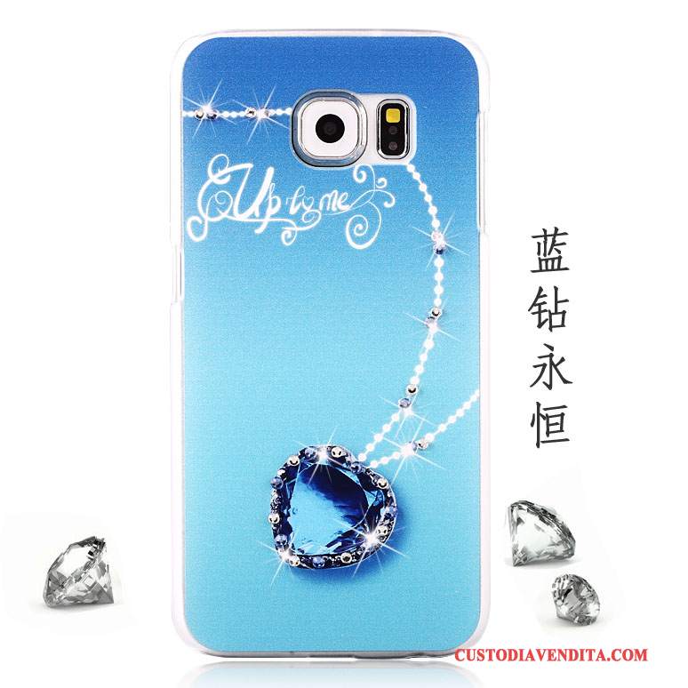 Custodia Samsung Galaxy S6 Strass Anti-cadutatelefono, Cover Samsung Galaxy S6 Colore Tendenza Porpora