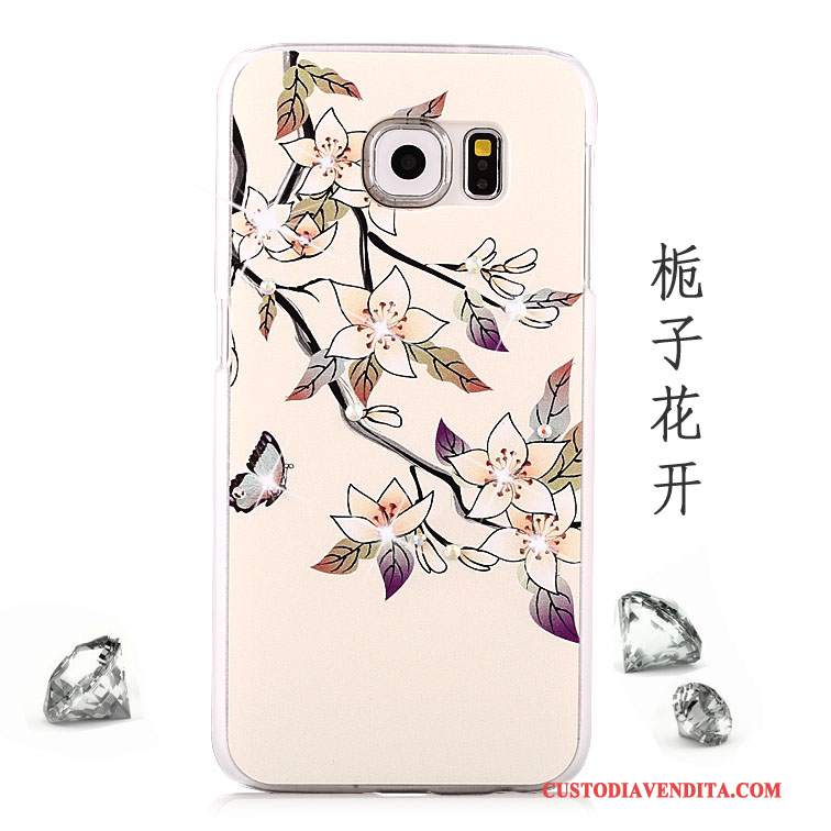 Custodia Samsung Galaxy S6 Strass Anti-cadutatelefono, Cover Samsung Galaxy S6 Colore Tendenza Porpora