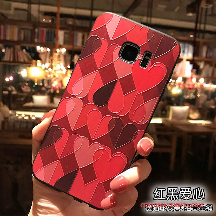 Custodia Samsung Galaxy S7 Cartone Animato Di Personalitàtelefono, Cover Samsung Galaxy S7 Silicone Rosso Tendenza