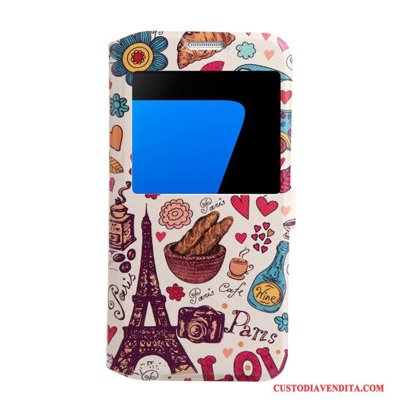 Custodia Samsung Galaxy S7 Colore Rosatelefono, Cover Samsung Galaxy S7 Cartone Animato Morbido Supporto