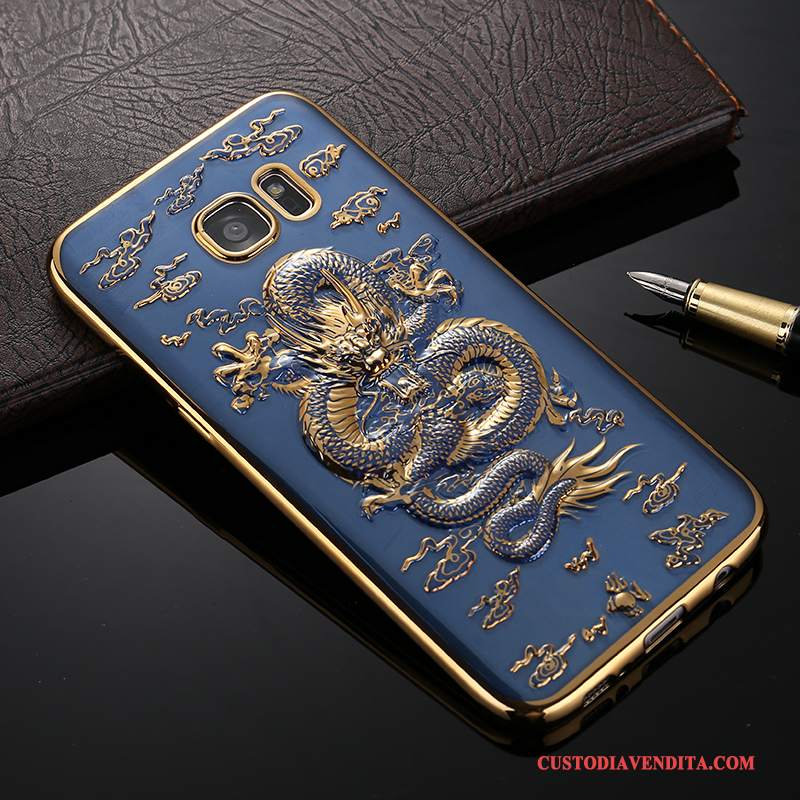 Custodia Samsung Galaxy S7 Creativo Di Personalità Morbido, Cover Samsung Galaxy S7 Silicone Verdetelefono