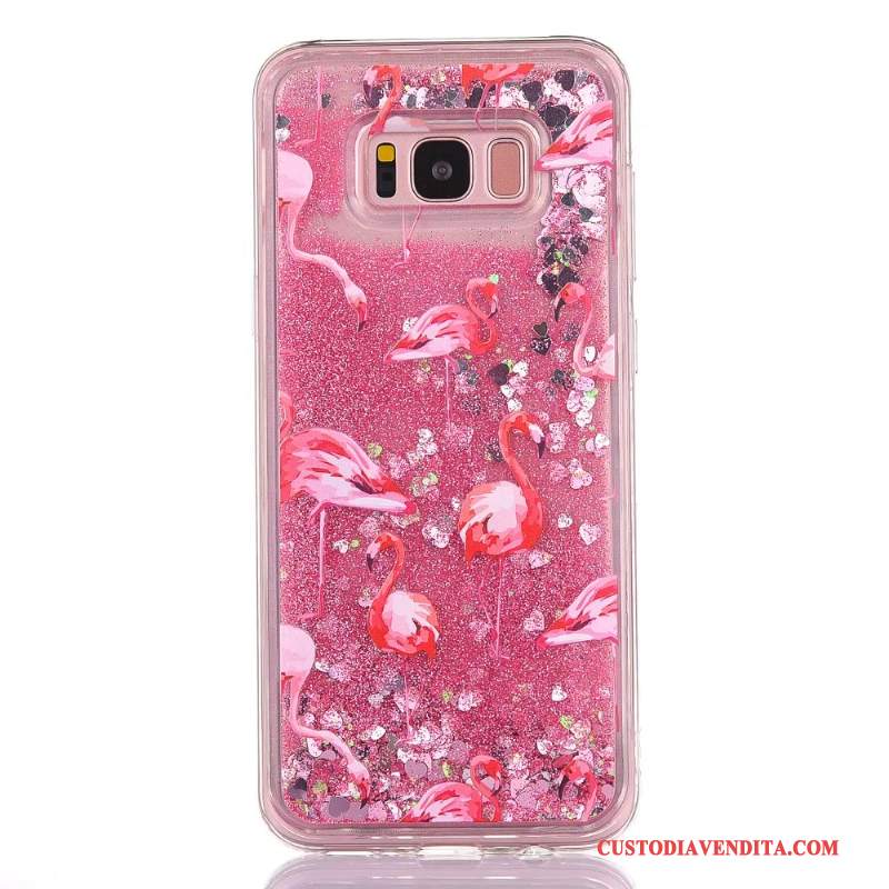 Custodia Samsung Galaxy S7 Creativo Sabbie Mobili Rosa, Cover Samsung Galaxy S7 Cartone Animato Tutto Incluso Liquido