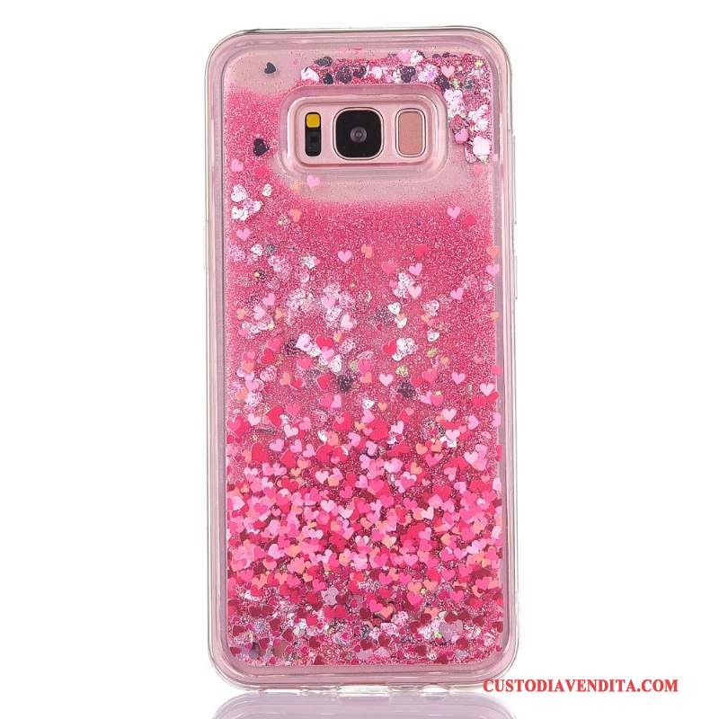 Custodia Samsung Galaxy S7 Creativo Sabbie Mobili Rosa, Cover Samsung Galaxy S7 Cartone Animato Tutto Incluso Liquido