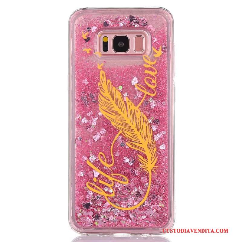 Custodia Samsung Galaxy S7 Creativo Sabbie Mobili Rosa, Cover Samsung Galaxy S7 Cartone Animato Tutto Incluso Liquido