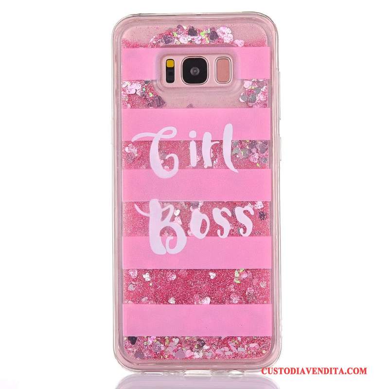 Custodia Samsung Galaxy S7 Creativo Sabbie Mobili Rosa, Cover Samsung Galaxy S7 Cartone Animato Tutto Incluso Liquido