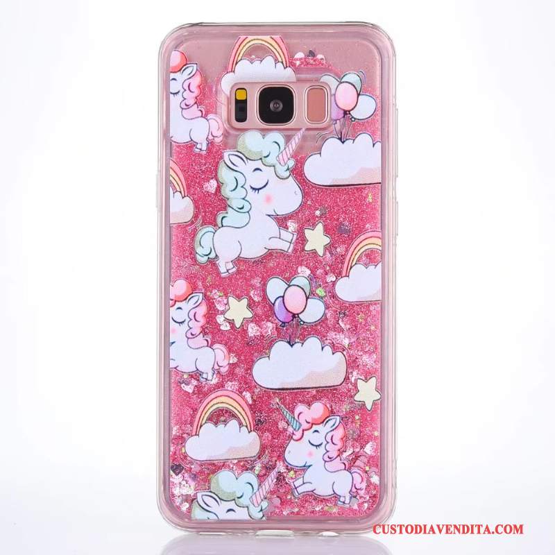 Custodia Samsung Galaxy S7 Edge Cartone Animato Morbido Tendenza, Cover Samsung Galaxy S7 Edge Protezione Liquido Rosa