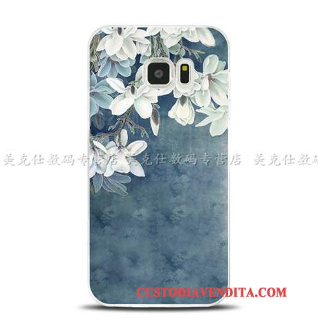 Custodia Samsung Galaxy S7 Edge Cartone Animato Telefono Tutto Incluso, Cover Samsung Galaxy S7 Edge Protezione Morbido Blu