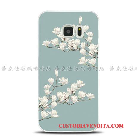 Custodia Samsung Galaxy S7 Edge Cartone Animato Telefono Tutto Incluso, Cover Samsung Galaxy S7 Edge Protezione Morbido Blu