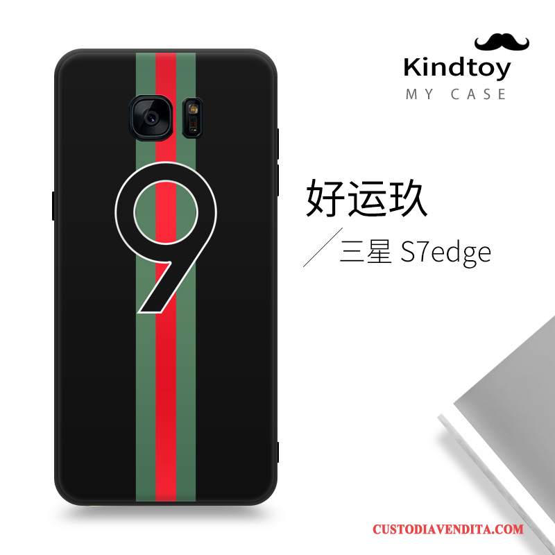 Custodia Samsung Galaxy S7 Edge Colore Marchio Di Tendenza Anti-caduta, Cover Samsung Galaxy S7 Edge Silicone Di Personalitàtelefono