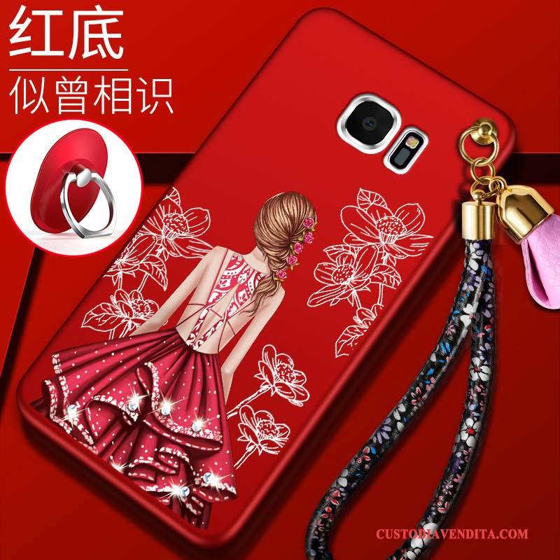 Custodia Samsung Galaxy S7 Edge Creativo Nuovo Rosso, Cover Samsung Galaxy S7 Edge Protezione Tendenza Tutto Incluso