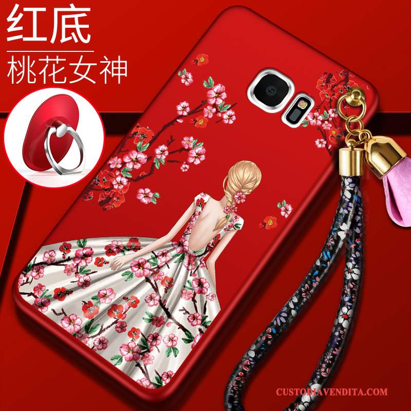 Custodia Samsung Galaxy S7 Edge Creativo Nuovo Rosso, Cover Samsung Galaxy S7 Edge Protezione Tendenza Tutto Incluso