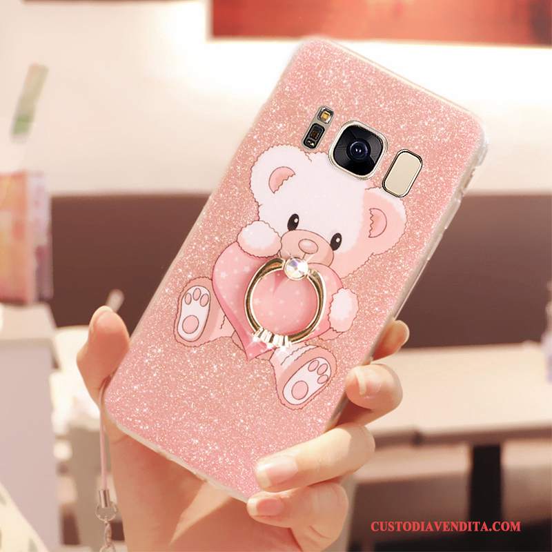 Custodia Samsung Galaxy S7 Edge Creativo Rosa Bello, Cover Samsung Galaxy S7 Edge Protezione Anti-caduta Ornamenti Appesi