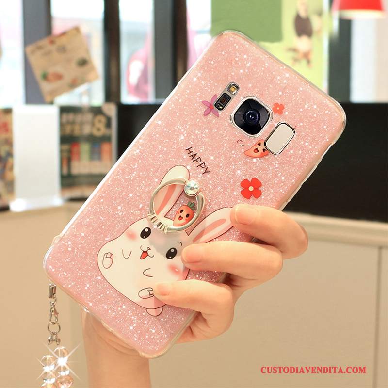 Custodia Samsung Galaxy S7 Edge Creativo Rosa Bello, Cover Samsung Galaxy S7 Edge Protezione Anti-caduta Ornamenti Appesi